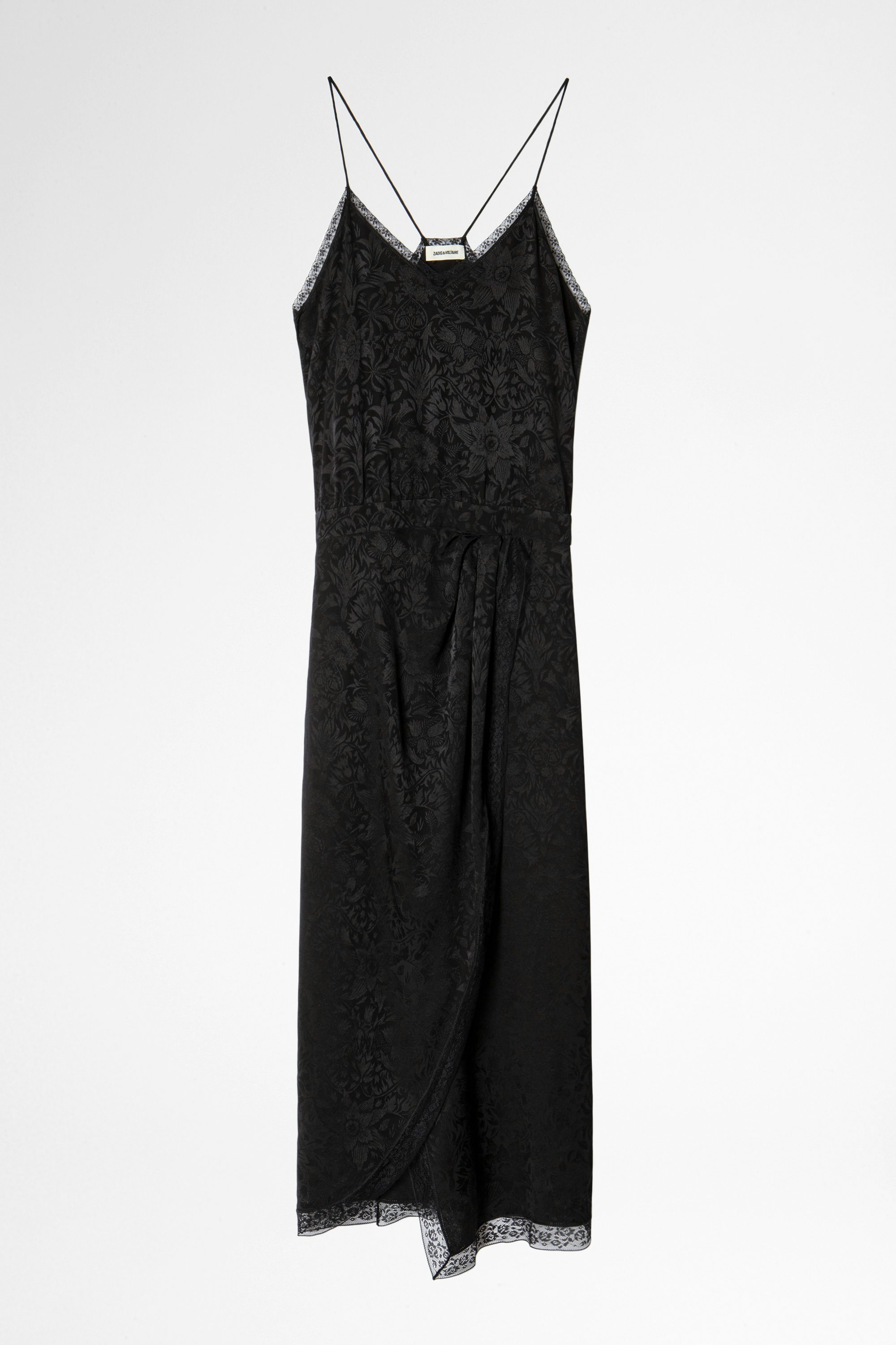 Rixi Jac Kaleido Silk Dress - Women’s printed black silk jacquard dress.